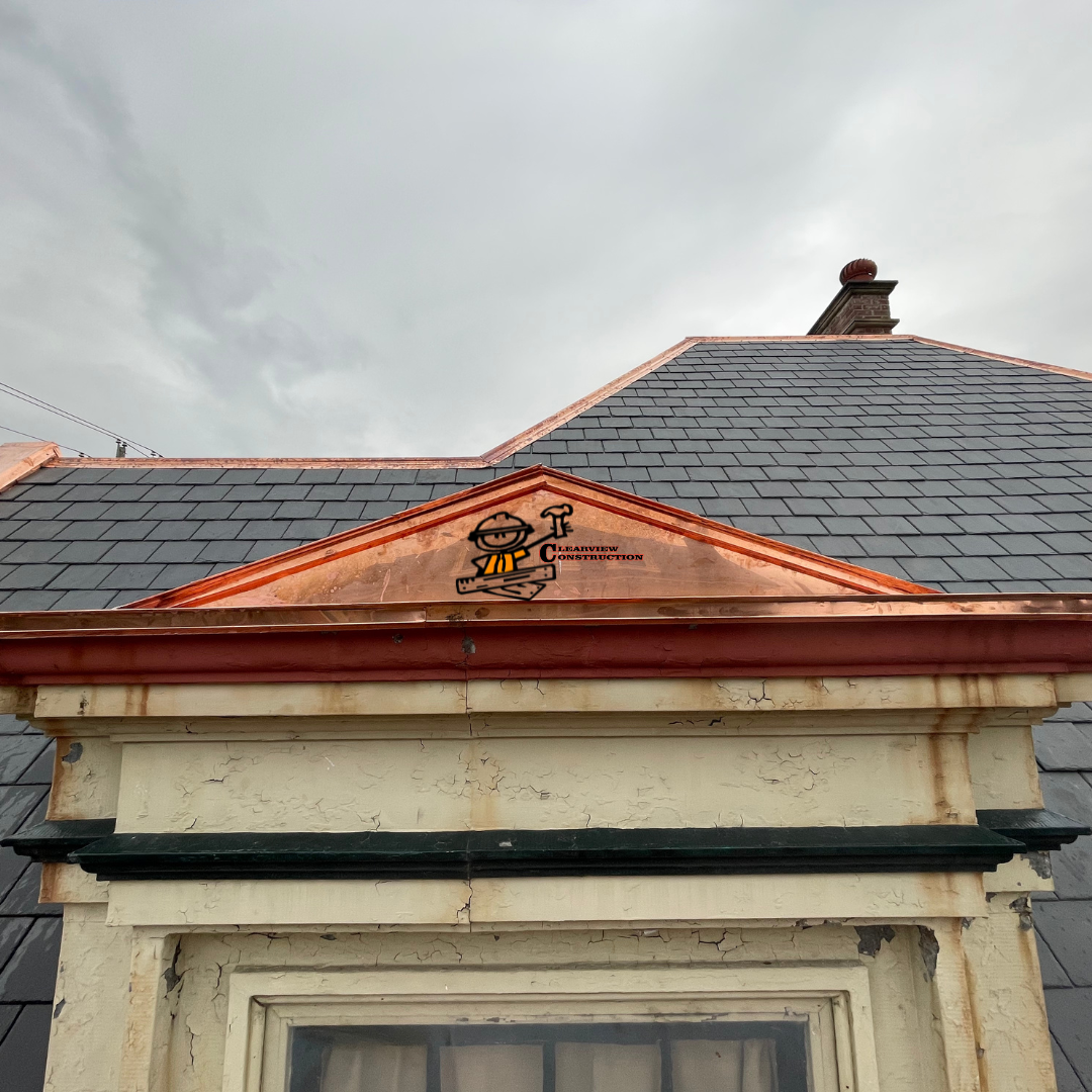 1 Roof and copper trim detail, Clearview Construction client photograph