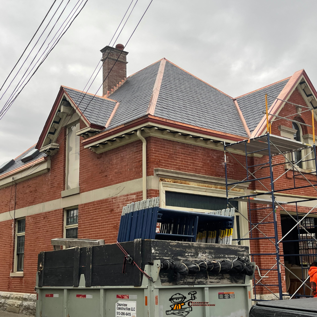 7 Brick home with roof work, Clearview Construction client photograph